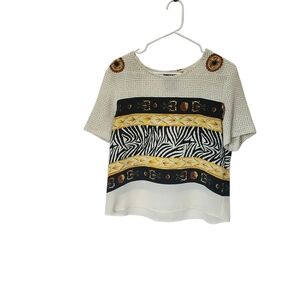 Russell Scott Signature Patterned Top Animal Print